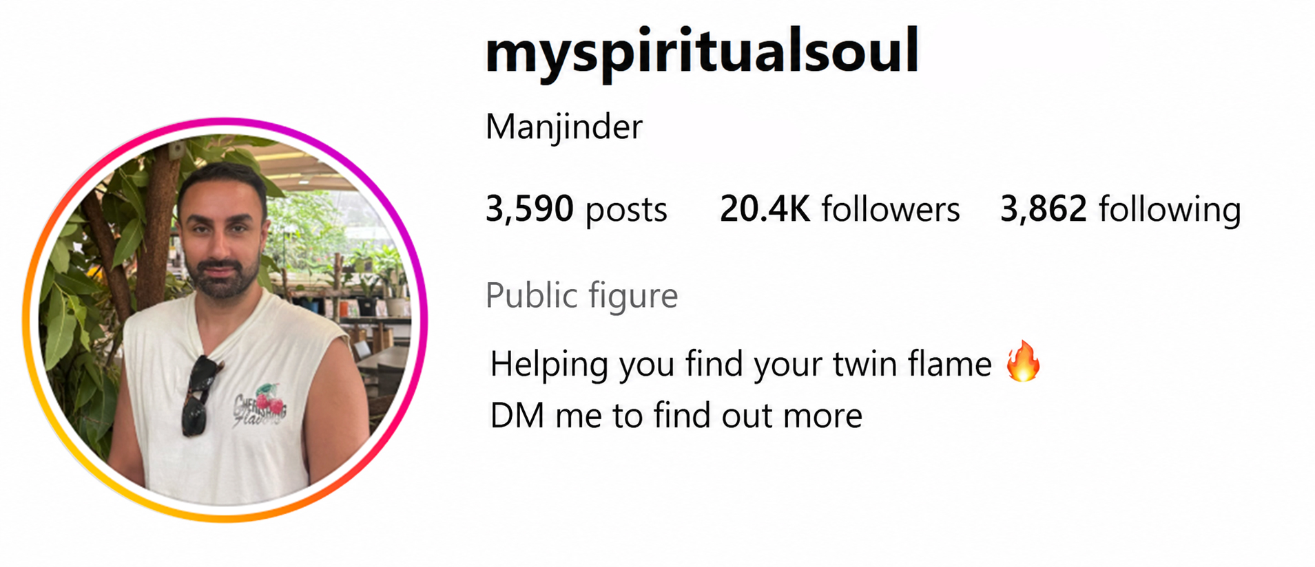 Instagram profile before