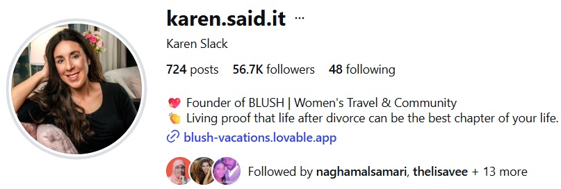 Instagram profile now